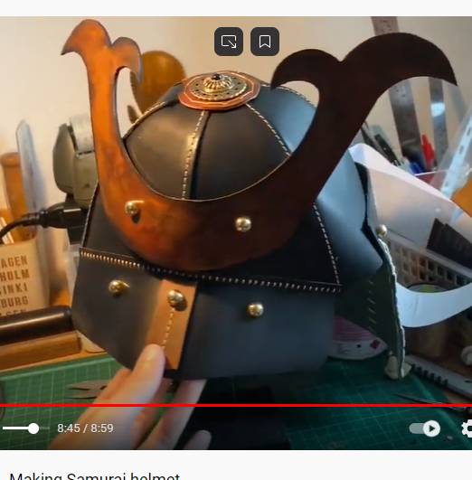 Выкройка шлем самурая из кожи