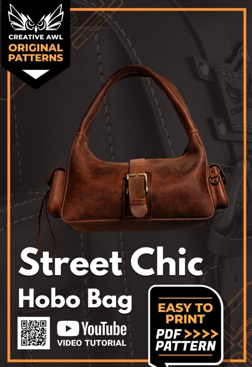 Выкройка элегантной женской сумки Hobo