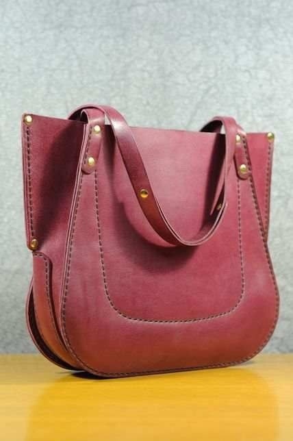 Выкройка небольшая кожаная женская сумка Тоут/Tote