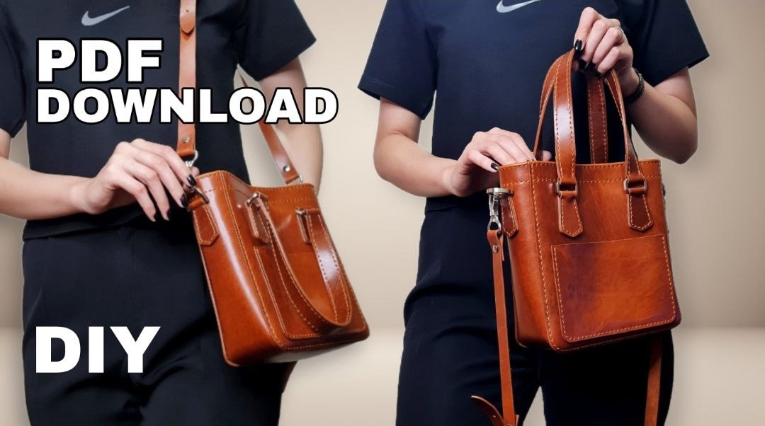 Выкройка небольшой повседневной кожаной сумочки под документы, мелочи