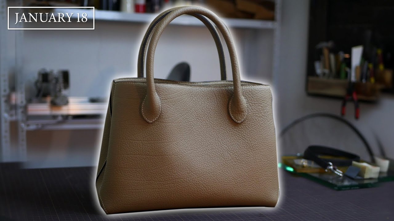 Выкройка женской классической кожаной сумки-тоут (bag tote)