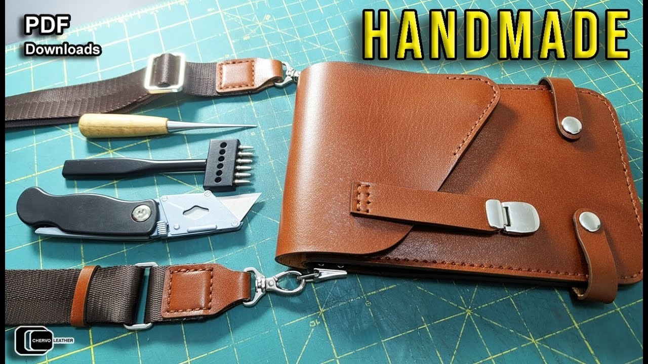 Выкройка кожаная сумка планшет chervoleather.