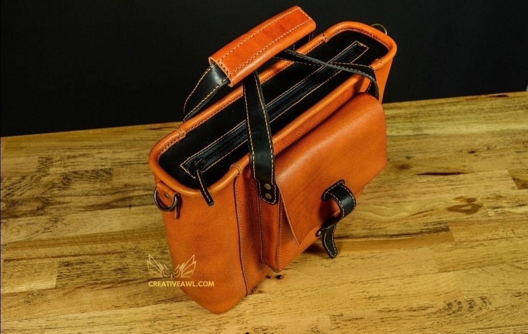 Выкройка кожаной сумки под документы (satchel bag)
